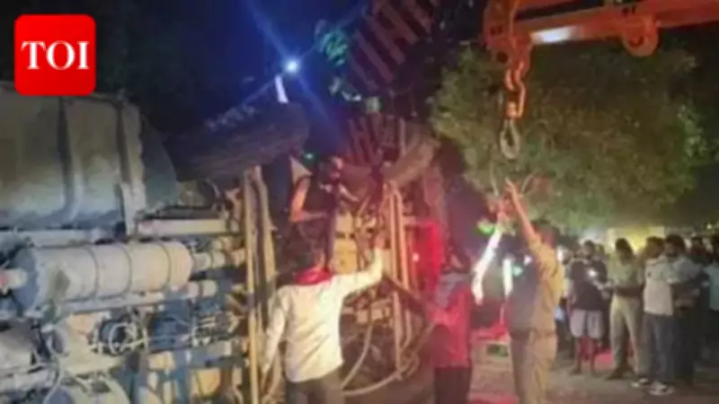 Three Killed as Onion Truck Overturns Onto Motorcycles in Amethi