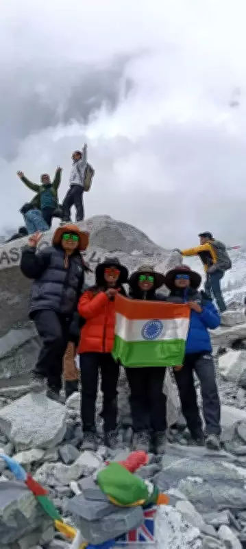 Three Teenage Girls from Balrampur Trek to Mount Everest Base Camp