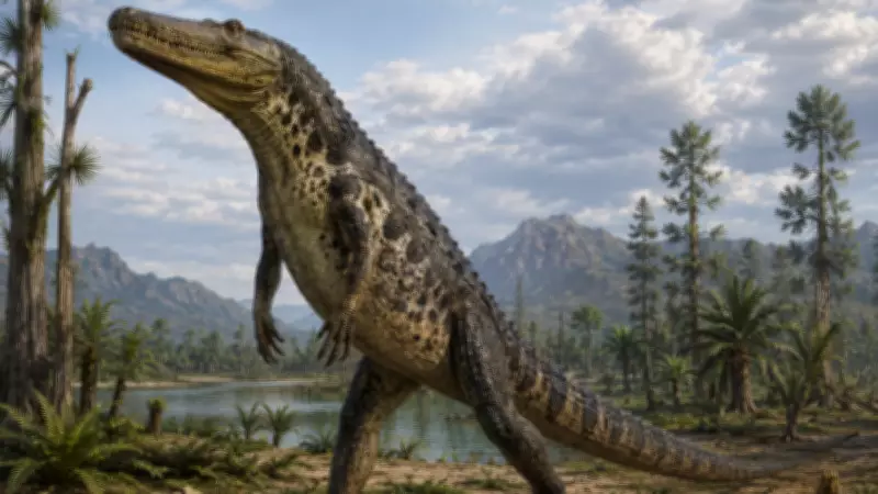 Toothless Beaked Crocodile Relative Walked Upright 212 Million Years Ago