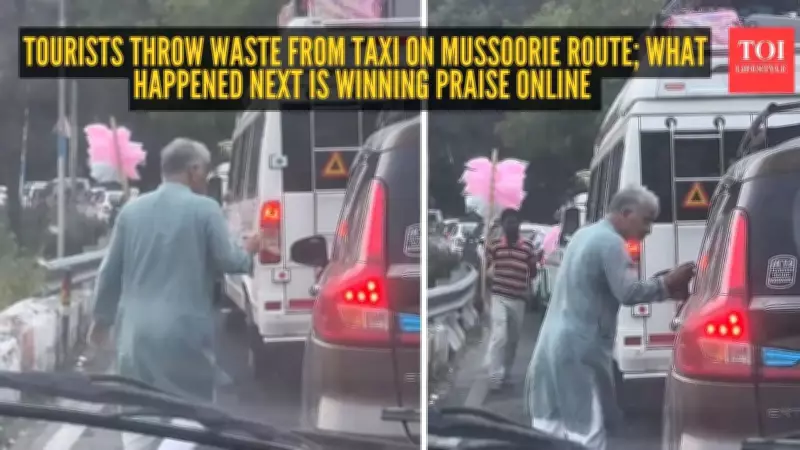 Tourists Littering on Mussoorie Route Handled Calmly in Viral Video