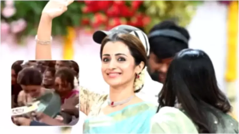 Trisha Krishnan Mobbed at Vijay's CM Swearing-In Ceremony in Chennai