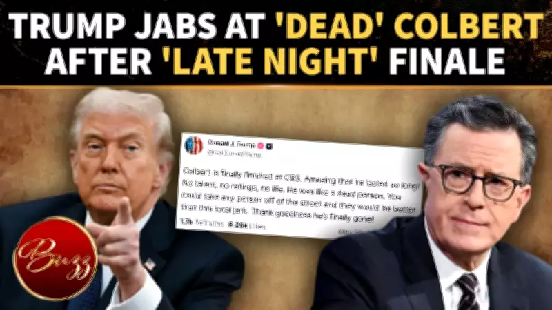 Trump Attacks Colbert After Final 'Late Show' Episode