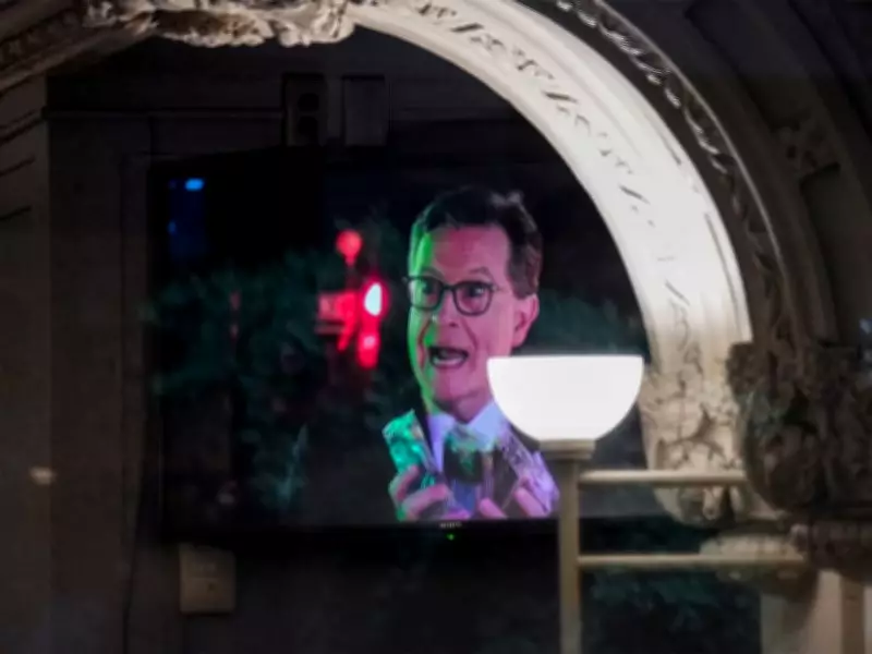 Trump Shares AI Video of Throwing Stephen Colbert into Trash Bin