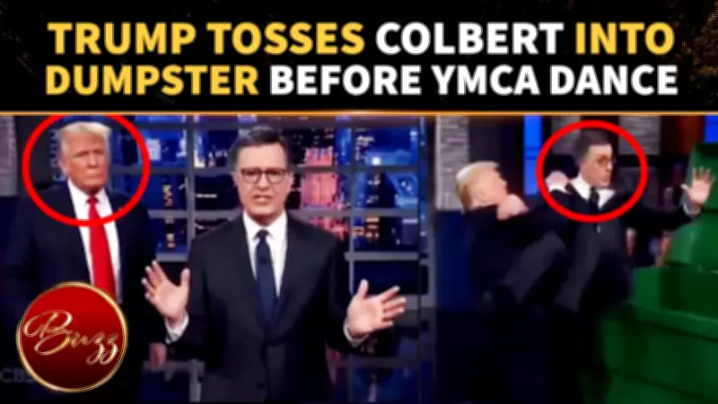 Trump's AI Video Dumping Colbert in Dumpster Sparks Online Fury