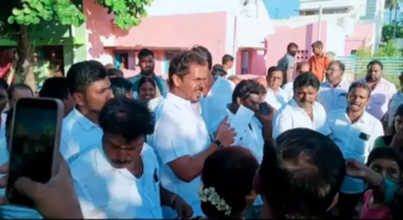 TVK MLA Dilip Refuses Petitions from Elderly Women in Namakkal