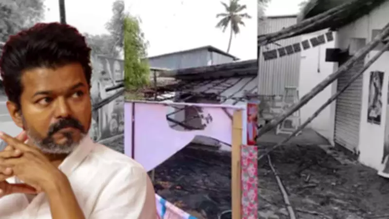 TVK Office Torched in Tamil Nadu Ahead of Election Results
