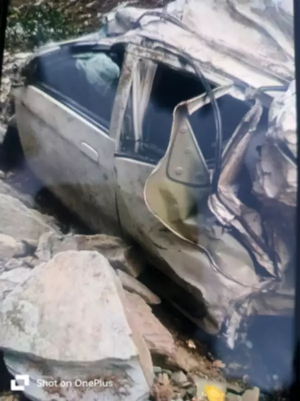 Two Dead as Car Plunges 700 Metres into Gorge Near Shikari Mata Temple in Mandi