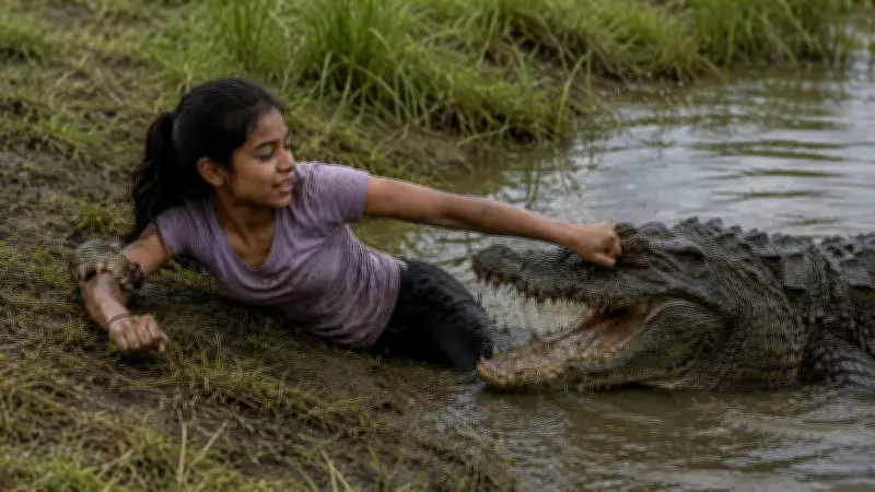 UP Girl Punches Crocodile in Eye, Survives Attack with Injuries