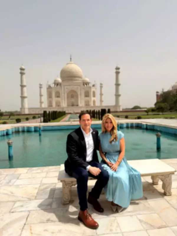 US Secretary of State Marco Rubio Visits Taj Mahal with Wife, Praises 'Love Treasure'