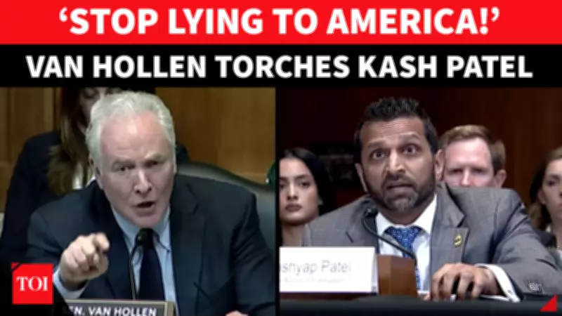 Van Hollen Humiliates Kash Patel in Heated Senate Hearing Confrontation