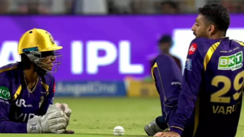 Varun Chakaravarthy, Angkrish Raghuvanshi Collide During KKR vs MI IPL 2026 Clash