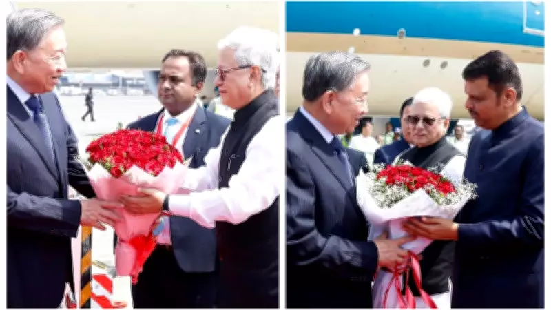 Vietnamese President Arrives in Mumbai, Welcomed by Governor and CM