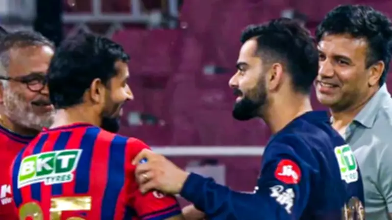 Virat Kohli's Heartwarming Gesture for Prince Yadav After Brilliant Delivery