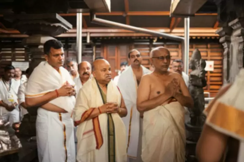 VP Radhakrishnan Visits Dharmasthala, Offers Prayers to Lord Manjunatha