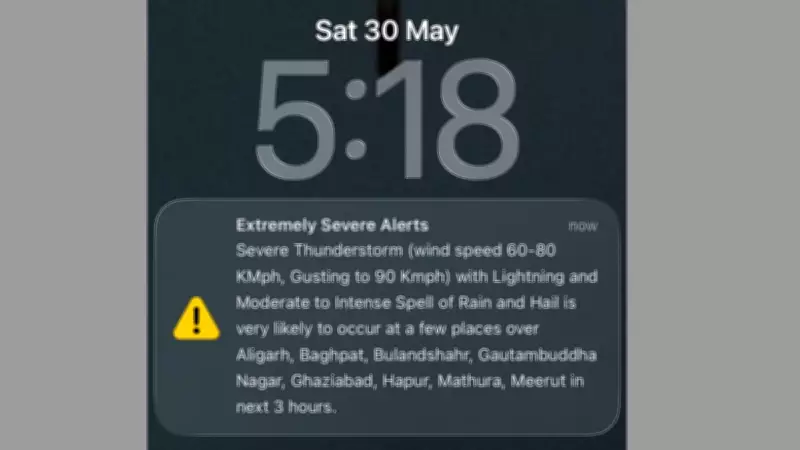 Why Did Your Phone Buzz with Severe Alert as Thunderstorms Hit Delhi-NCR? Explained