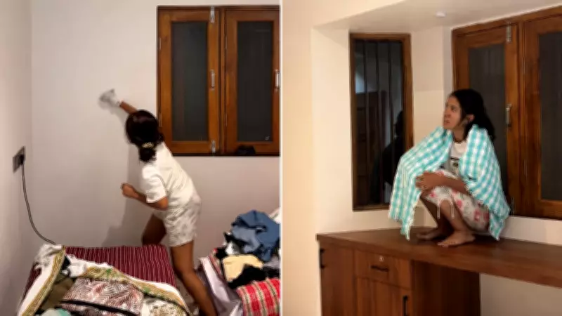 Younger Sister Casually Catches Lizard While Elder Sibling Freezes in Fear