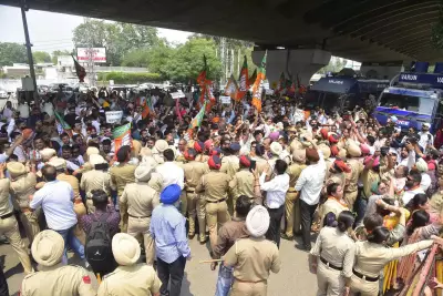 BJP Leaders Protest Outside Ludhiana Police Commissioner Office, Tensions High