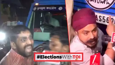 BJP Stops TMC Vehicle in Bhabanipur, Alleges EVM Tampering Plan