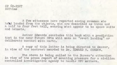 Declassified FBI Files Detail 1960s UFO Sightings and Small Suited Beings