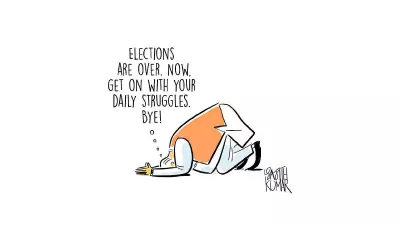 DH Cartoon: Returning to Daily Struggles After Elections