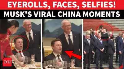 Elon Musk's China Visit Goes Viral: Eye Rolls, Funny Faces, Tourist Poses Steal Show
