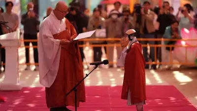 Humanoid robot Gabi makes history in Buddhist precept ceremony in South Korea
