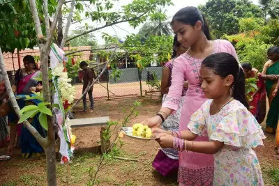 Karnataka School Holds Vana Puja for 140 Medicinal Plants in Herbal Garden