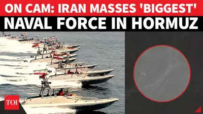 Massive IRGC Naval Swarm Spotted Near US Warships in Strait of Hormuz