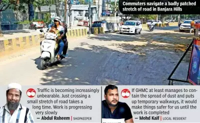 Pipeline Works on Hyderabad’s Road No. 12 Cause Month-Long Traffic Woes