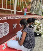 Alumni, students revive Chittara art at Mangaluru school