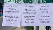 Anti-Gandhi Posters Appear at Congress Office in Wayanad Amid CM Delay