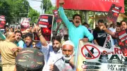 BJP Protests Outside Omar Abdullah's Home Over Liquor Policy in J&K