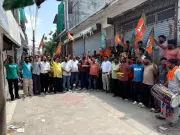 BJP Workers Celebrate Election Victories in West Bengal, Assam, Puducherry