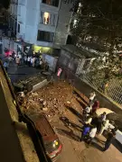 Car Plunges 15-20 Feet After Crashing Through Mumbai Building Wall