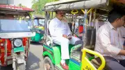 Delhi Minister Ashish Sood Takes E-Rickshaw Heeding Modi's Advice