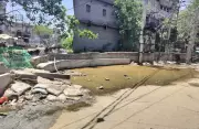 Dirty Water from Seasonal Drain Floods Dhoka Mohalla Streets Before Monsoon
