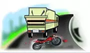 EV Bike Rider Dies After Crashing Into Truck on Rain-Soaked Bengaluru Highway