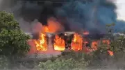 Fire on Rajdhani Express in MP averted; relief van accident injures 5