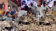 Folk Singer Gopal Sadhu Showered with Cash During Devotional Event in Gujarat