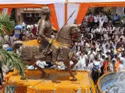 Haryana Minister Anil Vij Unveils 12.5-ft Tall Maharana Pratap Statue in Ambala Cantonment