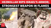 Hezbollah Drone Hits Israeli Merkava Tank, Bypassing Cope Cage Protection