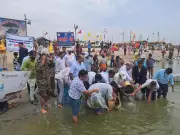 ICAR-CIFRI Releases 30,000 Fish Fingerlings into Ganga at Sangam