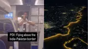 IndiGo Pilot Captures Stunning Night View of India-Pakistan Border from Cockpit