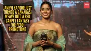 Janhvi Kapoor Stuns in Banarasi Gown for Peddi Promotions