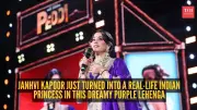 Janhvi Kapoor Stuns in Regal Purple Lehenga at Peddi Music Launch