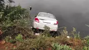 Karnataka: Car Falls into Lake as Driver Loses Control, Rescue Operation Underway