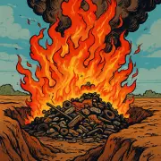 Major Fire Breaks Out at Burhanpur Municipal Trenching Ground, Gutting Waste