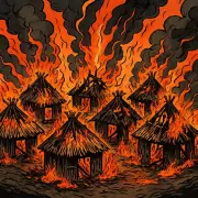 Major Fire in Khandwa Village Destroys Eight Mud Houses, Families Homeless