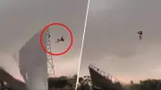 Man Holding Tin Shed Swept into Air During Storm in Bareilly, Survives