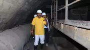 Minister Stays Overnight in Veligonda Tunnel, Reviews TBM Removal